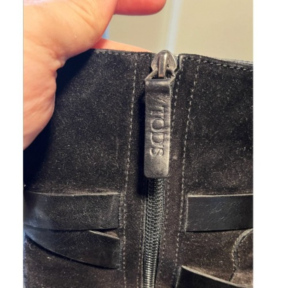 TOD'S STRAP HEELED BOOTS 8 - Picture 6 of 11